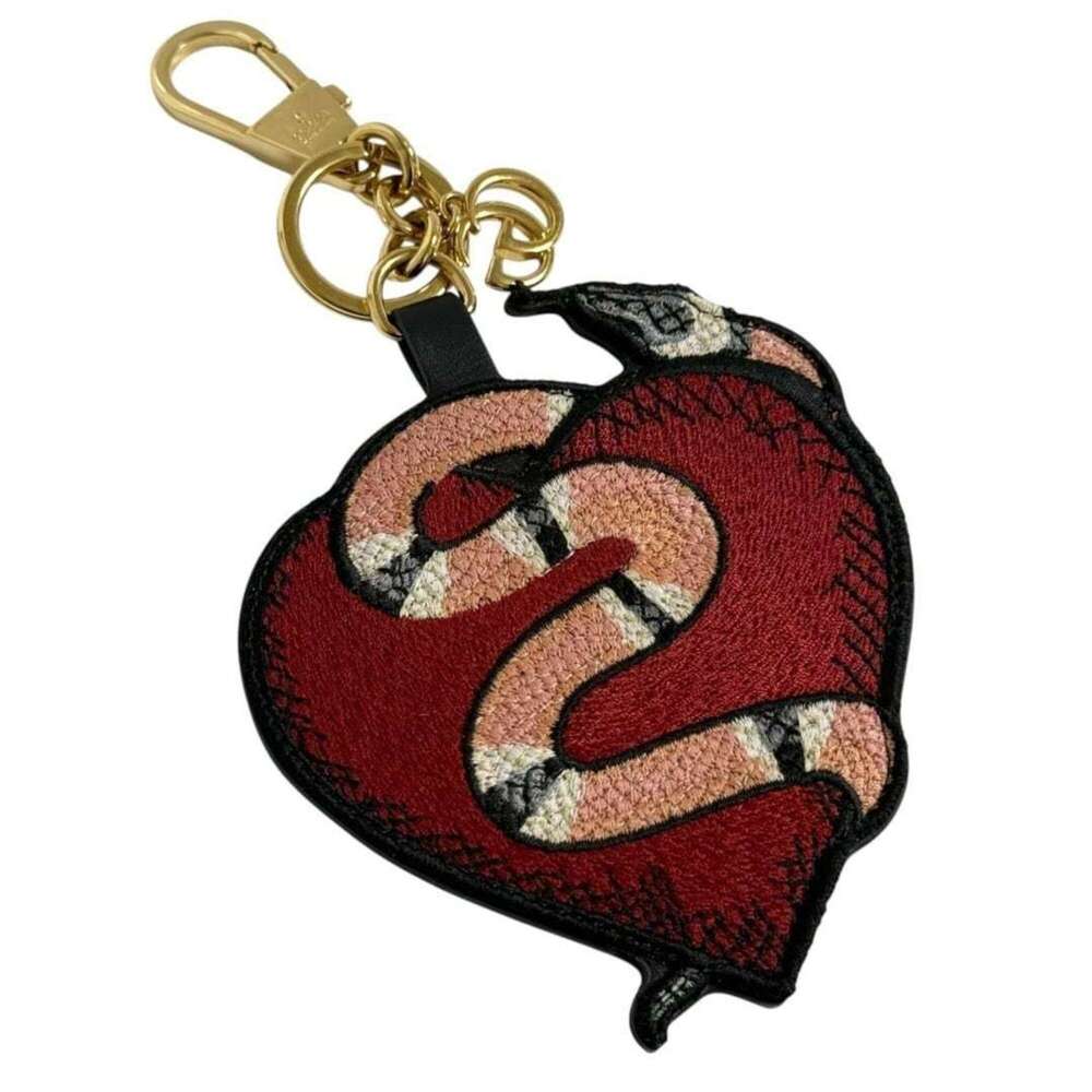 Gucci Unisex Heart Bag Charm Keychain Keyring Snake
